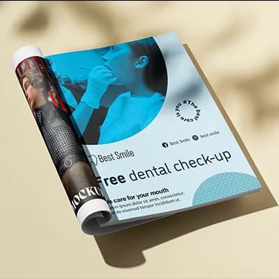 Example advert placed in the magazine