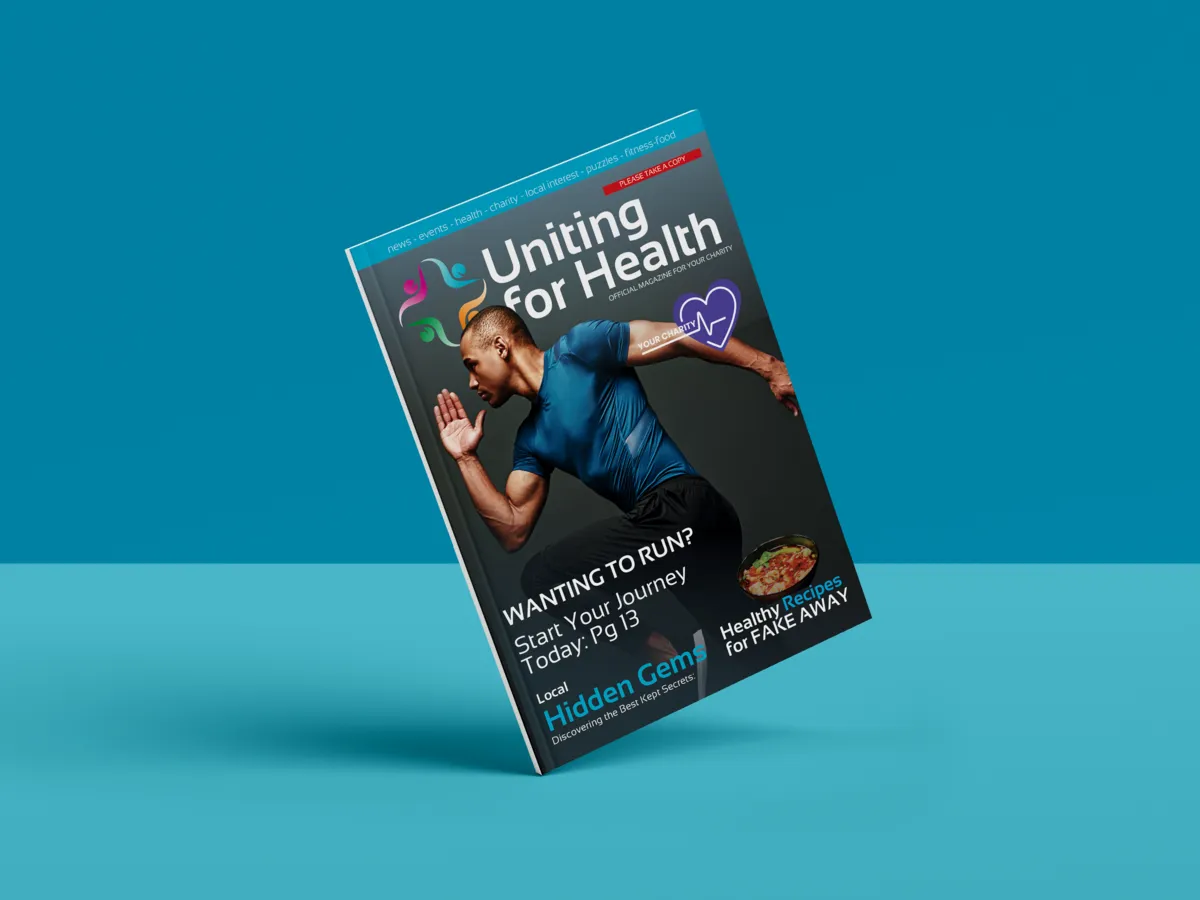 The Uniting For Health magazine cover